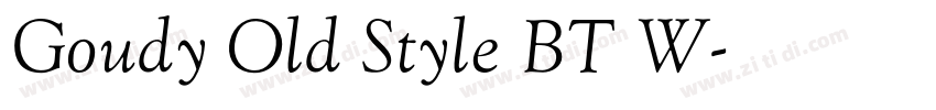Goudy Old Style BT W字体转换
